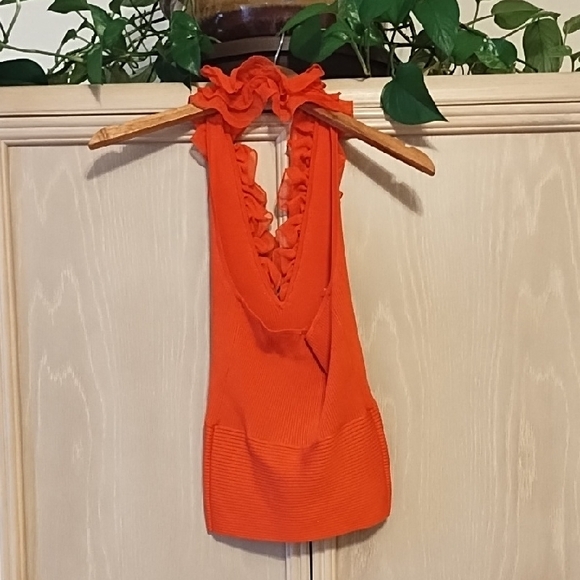 Cache Orange Ruffled Tank Top - Picture 2 of 2